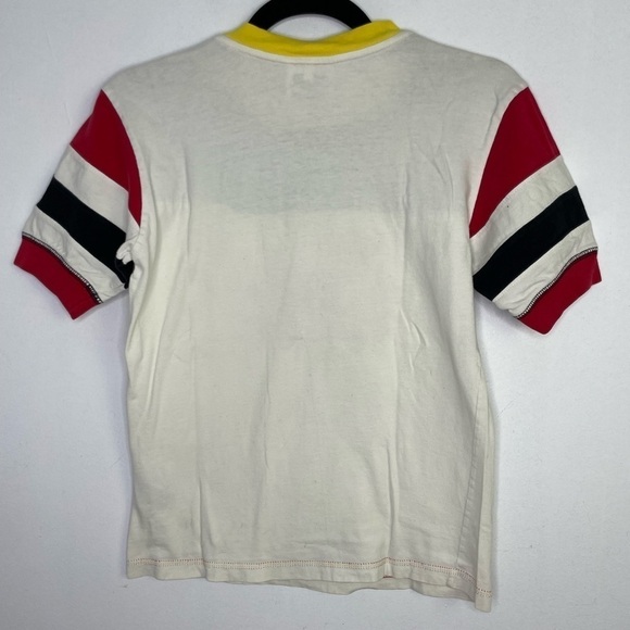 Sporty Graphic Fitted Retro Tee Red White - Picture 7 of 9